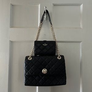 Kate Spade quilted chain handle bag and wallet